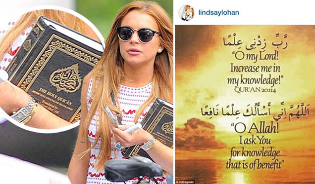 Lindsay Lohan Masuk Islam? Bawa Alquran Keluar dari PAUD di New York